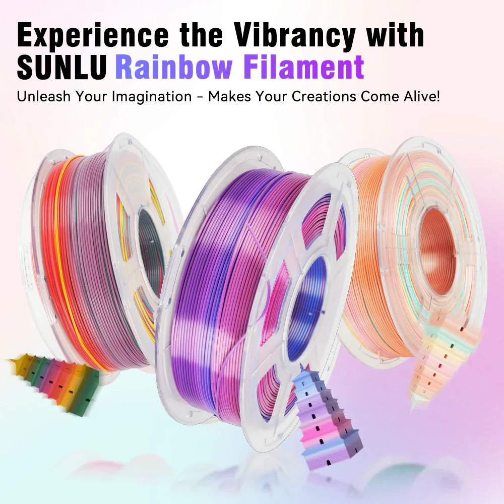 PETG Rainbow Filament 3D Printer Filament 1KG