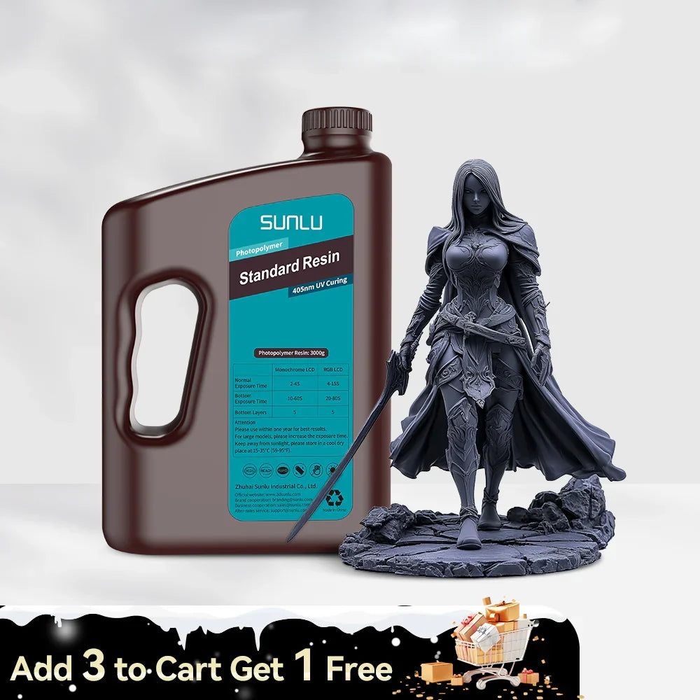 [Get 3 for the Price of 2] 3000G Standard Resin,  Standard Plus Resin, ABS Like Resin, Water-wash Standard Resin, High-tough Resin